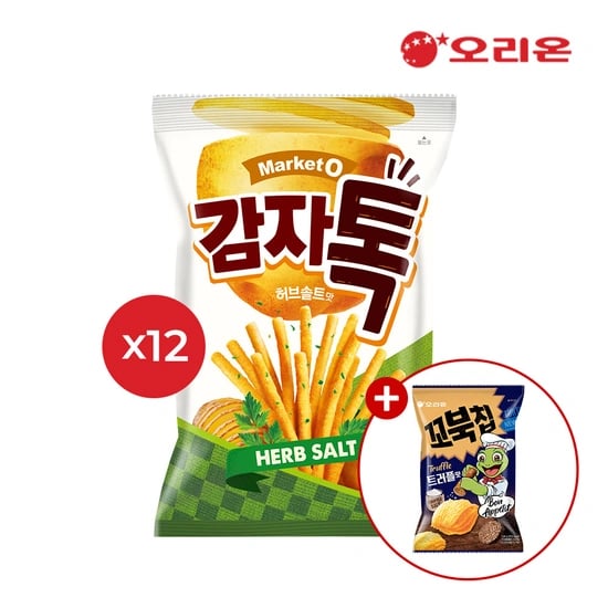 오리온 마켓오 감자톡 허브솔트(80g) x 12개(소비기한25.01.13)  (9,390원/무배)4