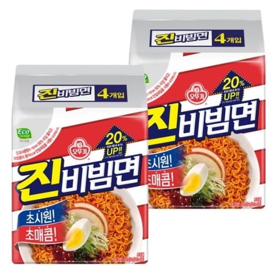 오뚜기 진비빔면 156g, 8개 (5,600원/와우무료)
