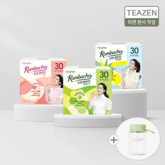 티젠 콤부차 피치 30스틱+파인애플 30스틱+샤인머스캣 30스틱 (19,152원/무료)