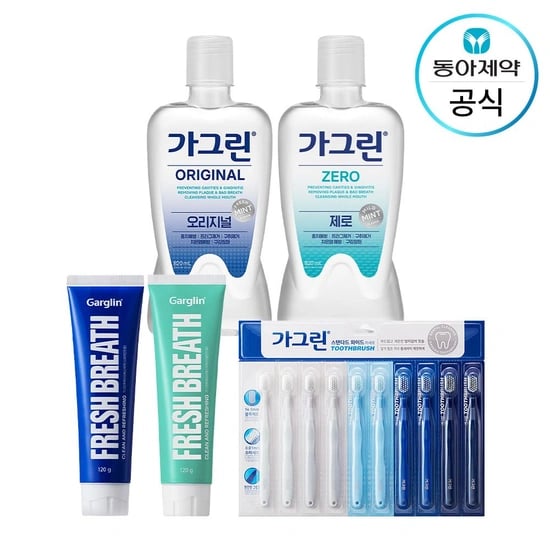 가그린 820ml 3개+가그린 제로 100ml 6개 (10,880원/무료)3
