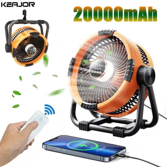 캠핑 선풍기 충전식 휴대용20000mAh ($17.61,무료)접이식 카트웨건 ($18.75,무료)