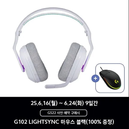 로지텍 무선&블루투스헤드셋 G522(199,000 / 무료)