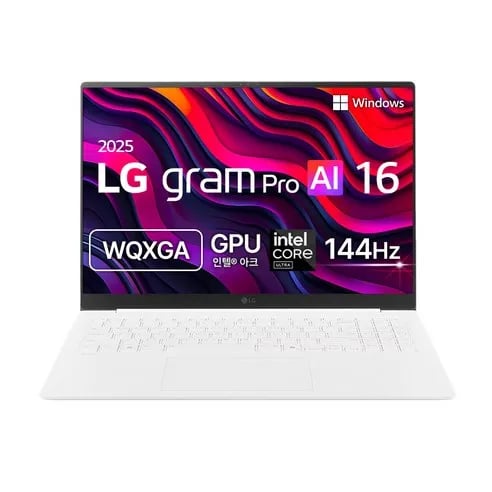 LG전자 2025 그램 Pro AI 16 WQXGA 코어Ultra5 애로우레이크 윈포 (와우 1,596,200원/무료)