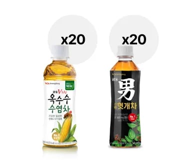 옥수수수염차/헛개차 340ml 40입 (19,900원/무료)