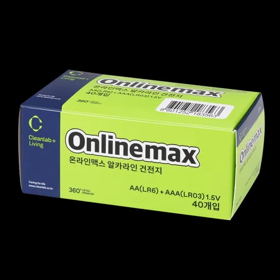 크린랲 온라인맥스 건전지 AA 20개입+AAA 20개입 (총 40PS) (7,450원/3만이상무료)1
