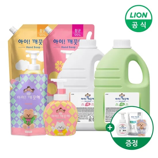 아이깨끗해 핸드워시 리필 1.8L+용기 490ml (11,600원/무료)