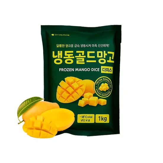 냉동 골드 망고 다이스 1kg (7,670원/무료)