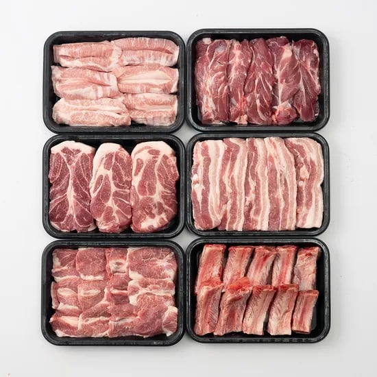국내산 목살/삼겹살/등갈비 1Kg 두께 조절 가능 (17,820원/무료)