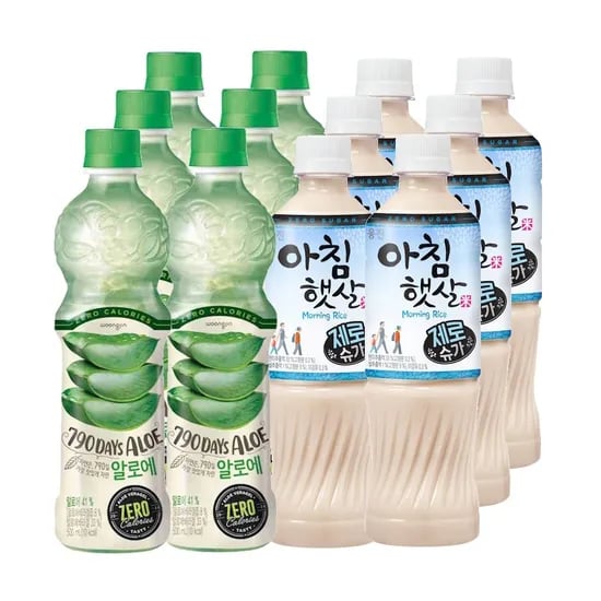 웅진 자연은 알로에 제로+아침햇살 제로슈가 500ml (10,770원/무료)