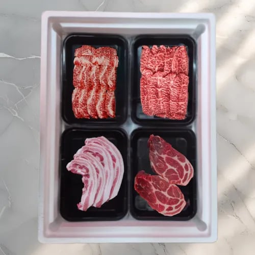 한우한돈모듬세트 1kg (투뿔한우 400g + 한돈 600g) (첫구매쿠폰 포함 86,000원/무료)3