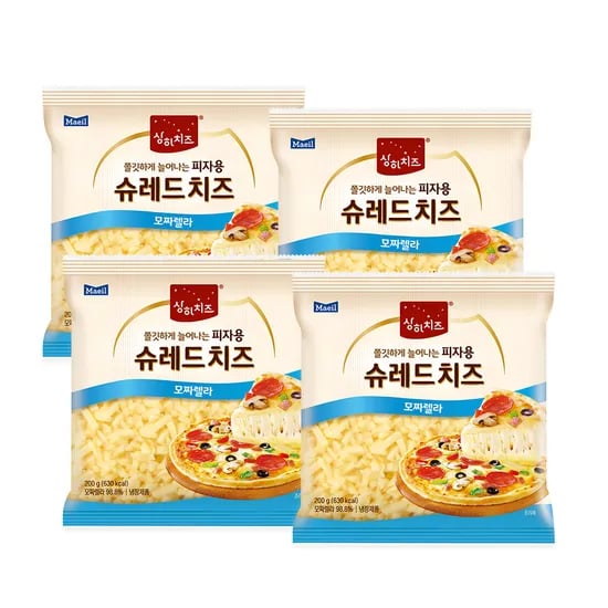 모짜렐라 피자용 슈레드 치즈 200g 4개 (10.900/3,000)4