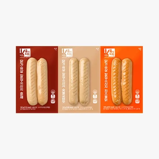 육식토끼 닭가슴살 소시지 100g 30팩 (23,900원/4,000원)1