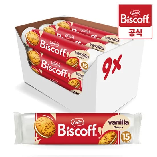 로투스 비스코프샌드 바닐라 150g 9개 (18,930원/무료)