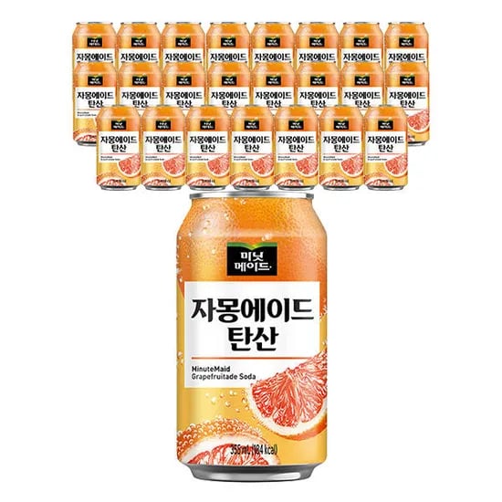 미닛메이드 자몽에이드 탄산 CAN, 355ml, 24개 (11,390원/무료)5