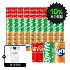 코카콜라+스프라이트+환타 190ml 90캔 (유클 38,810원 / 무료)