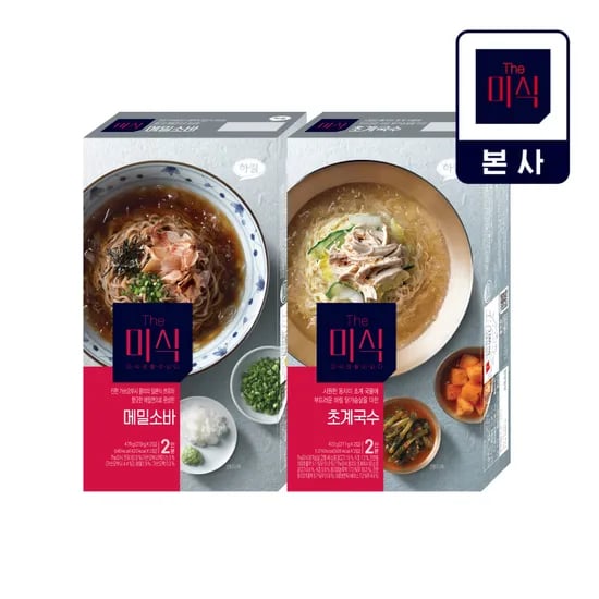 더미식 메밀소바 초계국수 6종(2인분) 2팩 골라담기 (8,910원/무료)3