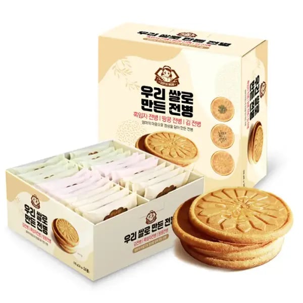 슈퍼맘 우리쌀로 만든 전병 576g(24입) 흑임자8+땅콩8+김8 (16,900원/무배)