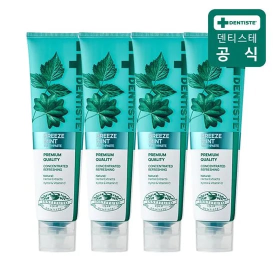 10분러시 덴티스테 뉴브리즈민트 치약 180g 4개 (28,900원/무배)4