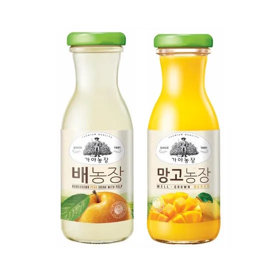 웅진식품 가야 배농장/망고농장 180ml x 24병 (9,900원 / 무료)