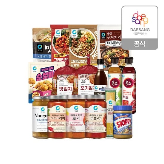 청정원 파스타소스 600g 3병+면 250g (11,901원/무료)