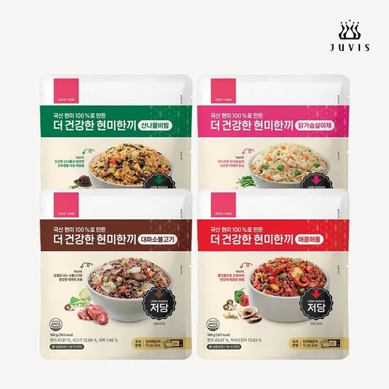 쥬비스 더 건강한 현미한끼 4종 (9,180원/무료)