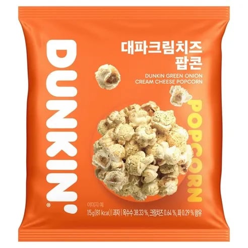 던킨도너츠 대파크림치즈 팝콘, 15g, 1개 (790원/무료)14