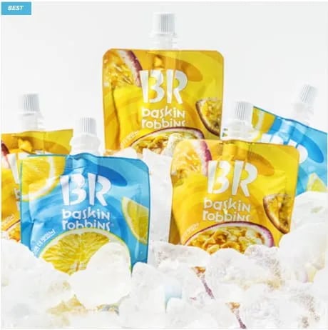 배스킨라빈스 탱글한 식감 얼려먹는 워터젤리 2종 100ml 10+10팩 (블랙소르베, 패션프루트)  (11,560원/무료)1