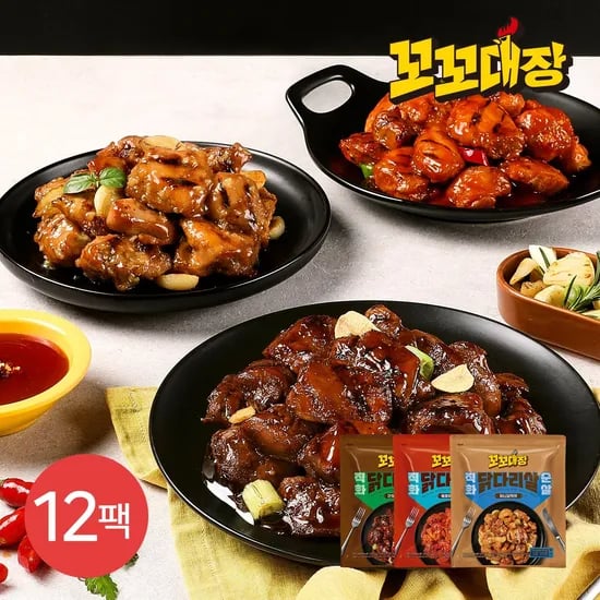 허닭 꼬꼬대장 직화 순살 닭다리살 300g 3종 12팩 (24,510원/무료)1