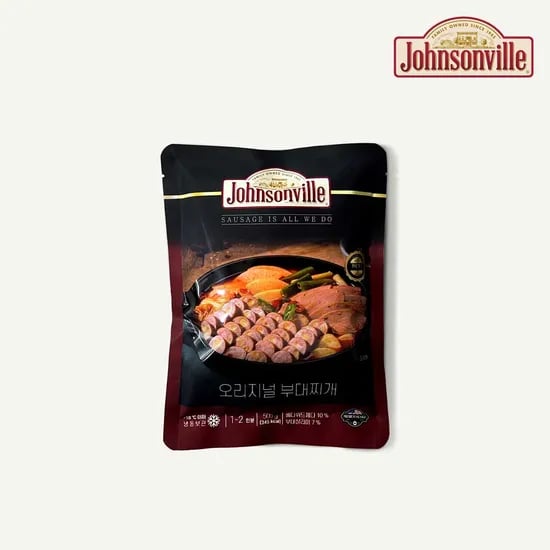 쟌슨빌 부대찌개 500g 3팩 라면사리 1개 김치볶음밥 1팩