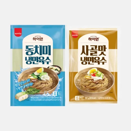 하이면 동치미 냉면육수 330g 8봉 사골맛 냉면육수 330g 7봉
