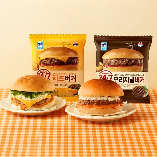 치즈버거 6개 오리지널버거 6개 총 12개
