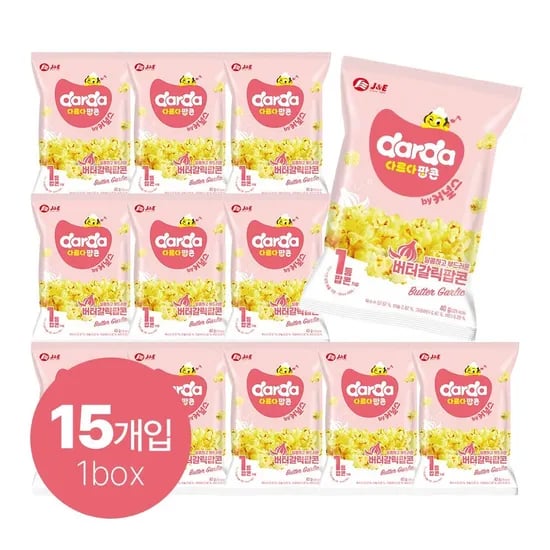 커널스 버터갈릭 팝콘 40g 15팩