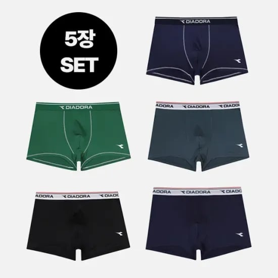 남성 폴리스판 메쉬 드로즈 5종세트 5종