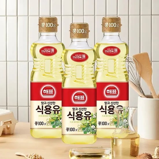 사조 해표 콩기름 900ml 3개