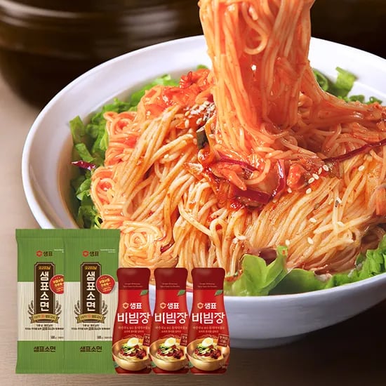 샘표 비빔장 350g 3개 소면 500g 2개