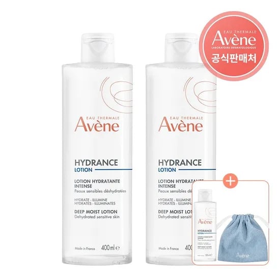 아벤느 이드랑스 딥 모이스트 로션 400ml 2개 100ml 코듀로이 파우치