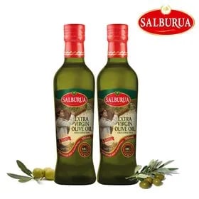 살부루아 스페인 엑스트라버진 냉압착 올리브유 500ml 2병 레몬즙 2포