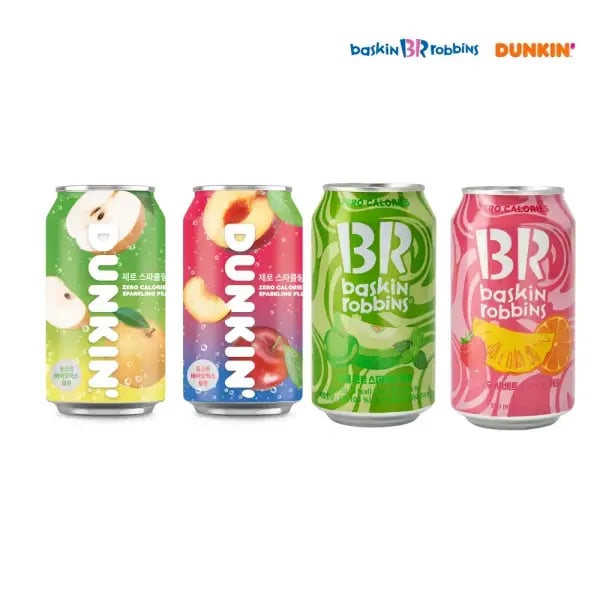 던킨x배스킨라빈스 제로 스파클링 탄산음료 350ml 24개