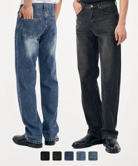 스트레이트 데님팬츠 2PACK