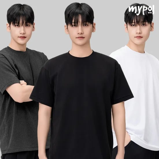 무지 반팔 티셔츠 빅사이즈