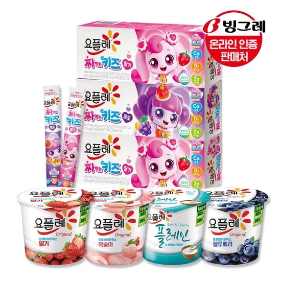 요플레 짜먹는키즈 40g 6개입 3개 요플레 180g 4개
