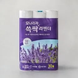 모나리자 쓱싹 라벤더 30m 30롤 1+1