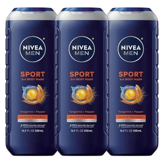 니베아 맨 스포츠 3in1 탠저린 올인원 워시 500ml 3팩