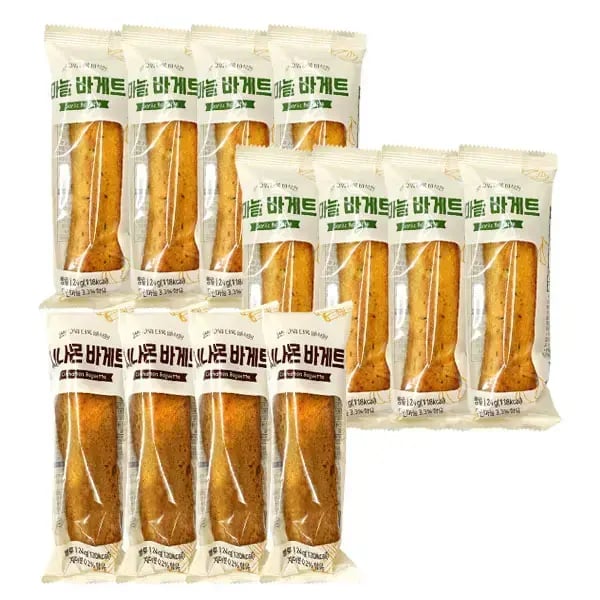 마늘빵 바게트 24g 시나몬빵 바게트 24g 총 12봉