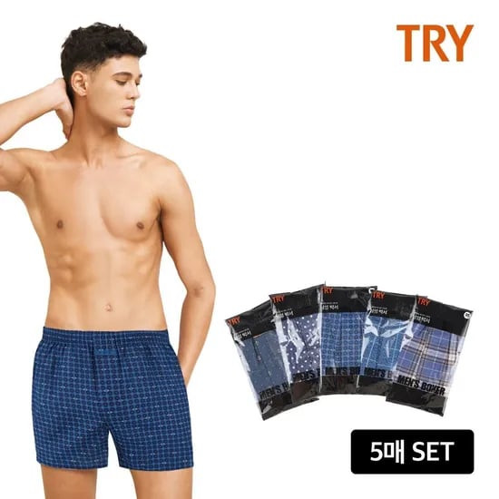 TRY 스탠다드 코튼 박서 5종 세트