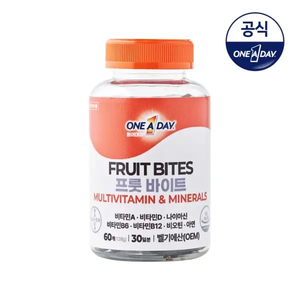 바이엘 원어데이 프룻바이트 멀티비타민&미네랄 60개입