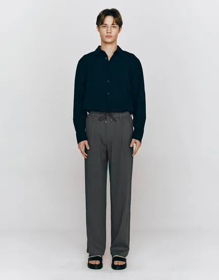 컨셉원 와이드핏 밴딩 팬츠