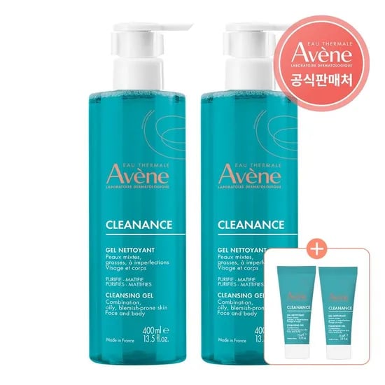 아벤느 클리낭스 클렌징 젤 400ml 2개 15ml 2개 증정