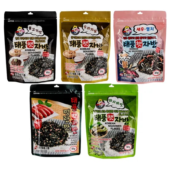 태풍 햇자반 5종 50g 5봉지