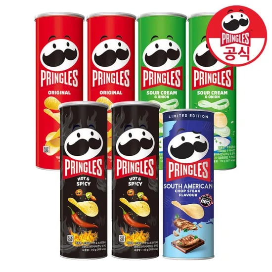 프링글스 110g/100g 7개